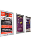 Wall mounted advertising poster display frames
